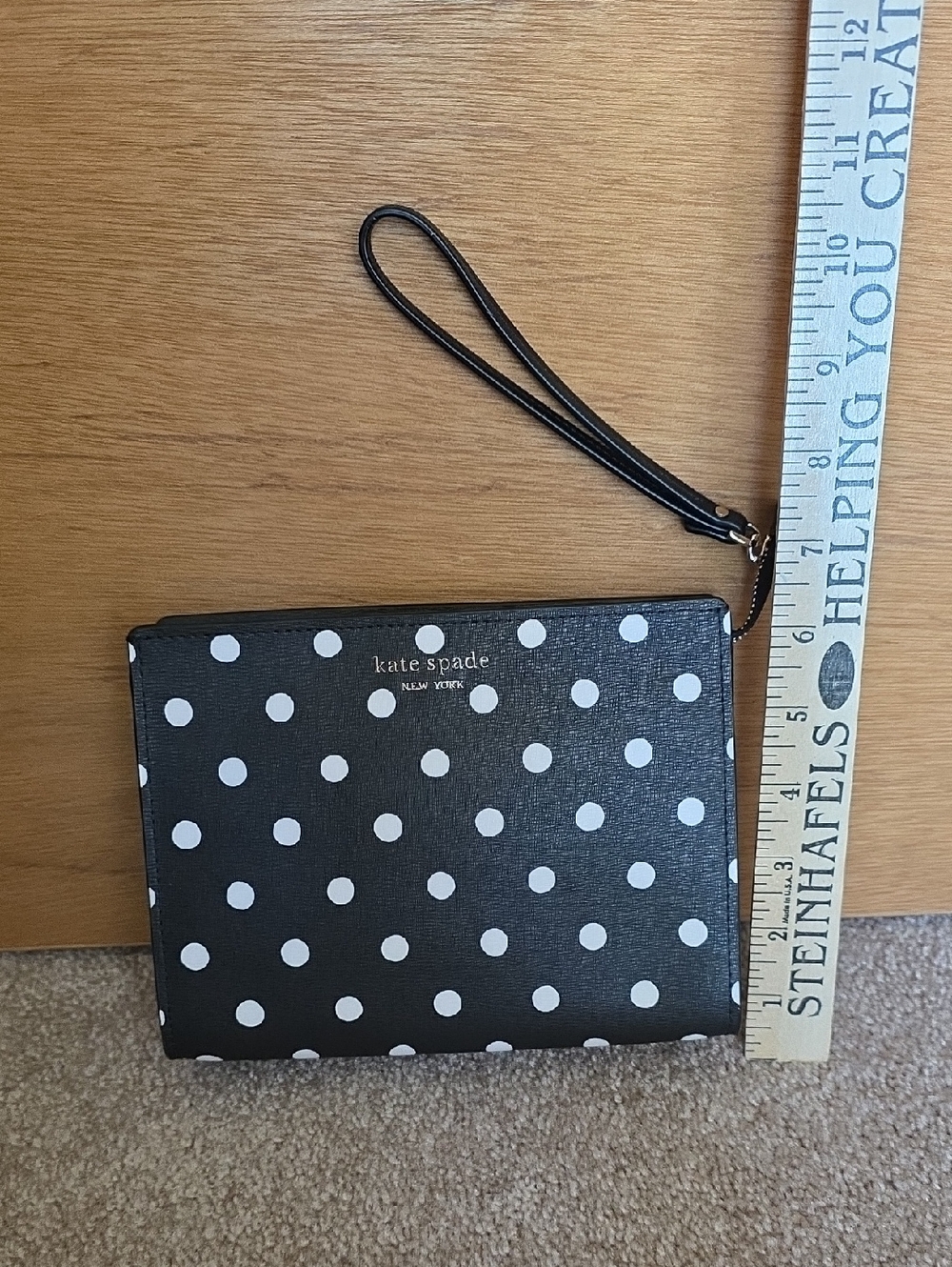kate spade Black and White Polka Dot Wristlet